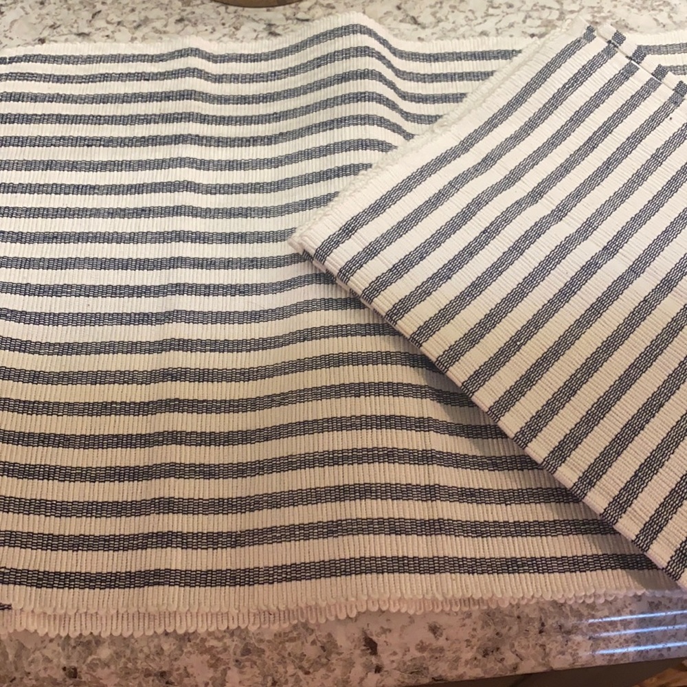 Striped placemats